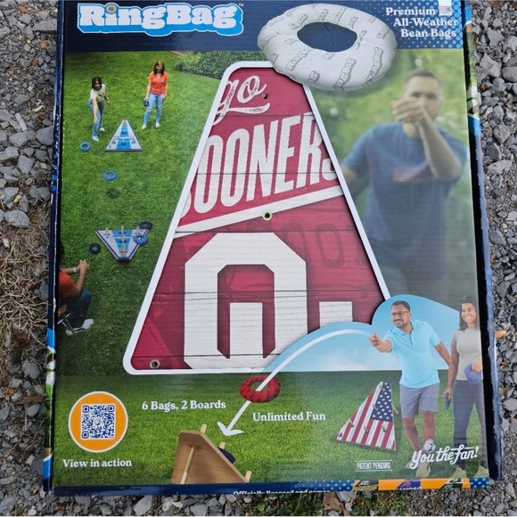 Ring Bag Game NCAA Oklahoma Sooners New In Box 2 Boards, 6 Bags - Picture 2 of 6